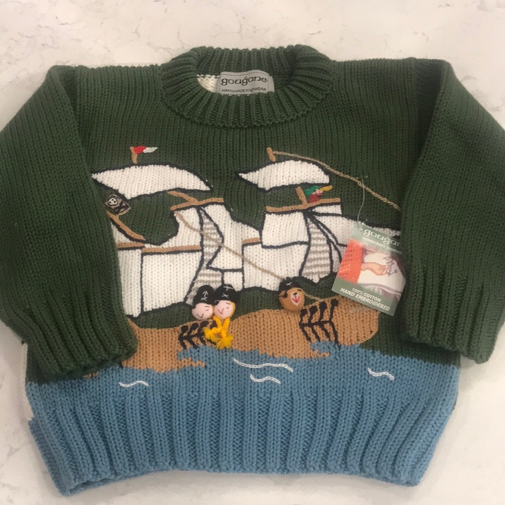 Handmade Knitwear NEW Gougane Toddler sz 2 Cotton Sweater - Picture 1 of 10